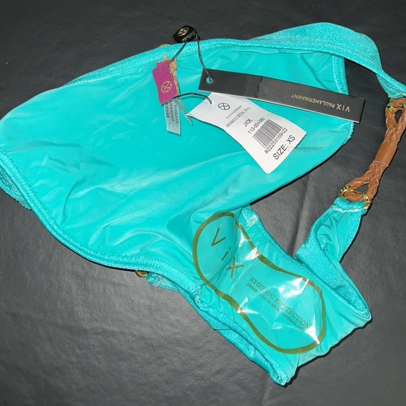 ViX by Paula Hermanny Monaco Detail Full Jade Bikini Bottoms Sz XS - NWT! - Picture 7 of 11